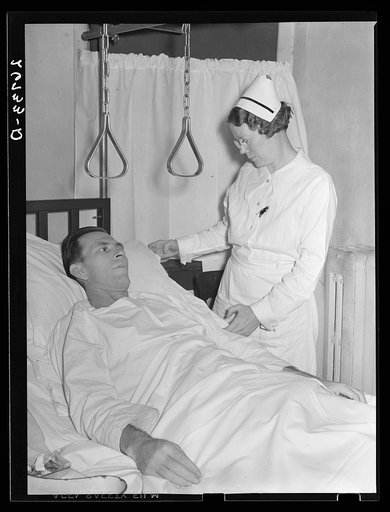 Nurse with patient. Herrin Hospital (private). Herrin, Illinois