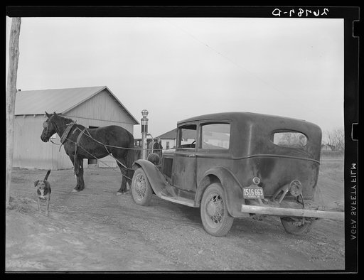 Emergency mule power. Franklin County, Illinois