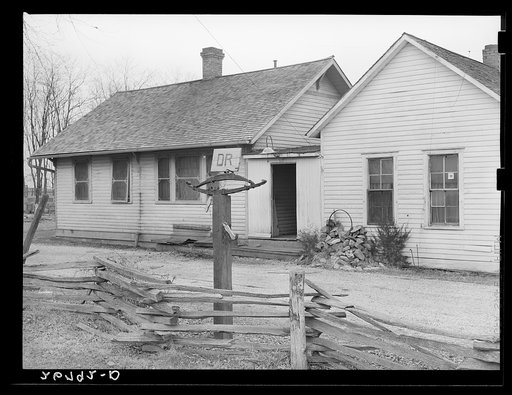 Untitled photo, possibly related to: Dr. Springs' office. Colp, Illinois