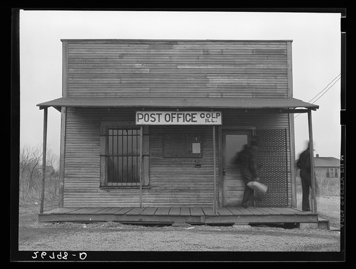 Untitled photo, possibly related to: Post office. Colp, Illinois