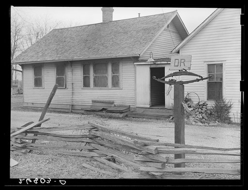 Dr. Springs' office. Colp, Illinois