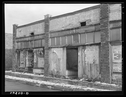 Abandoned stores. Zeigler, Illinois