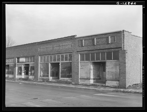 Abandoned stores. Zeigler, Illinois