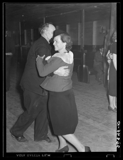 Untitled photo, possibly related to: Couple dancing in Oke-Doke dance hall. Williamson County, Illinois