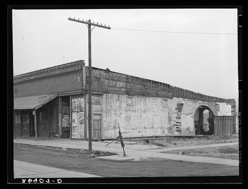 Abandoned store. Cambria, Illinois