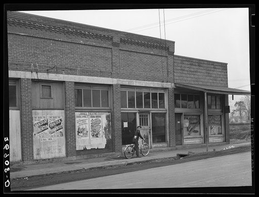 Abandoned stores. Cambria, Illinois