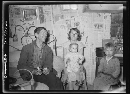 Untitled photo, possibly related to: Man on relief. Herrin, Illinois (see general caption on card 299-M4)