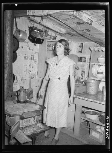 Wife of man on relief. Herrin, Illinois (see general caption card no. 2994-M4)