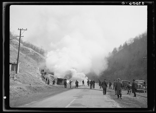 Untitled photo, possibly related to: Rural fire department in action near Romney, West Virginia