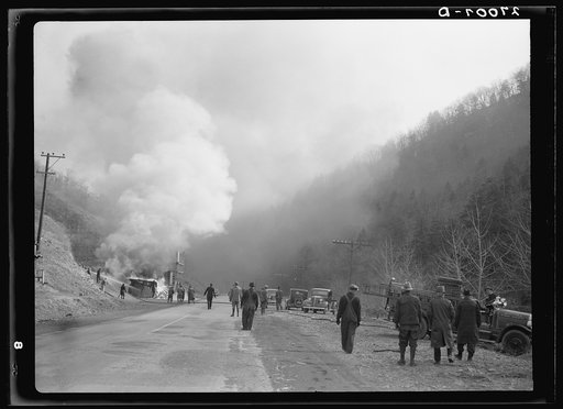 Rural fire department in action near Romney, West Virginia