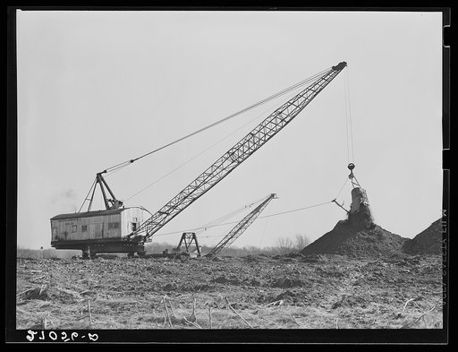 A strip coal mine near Carterville, Illinois