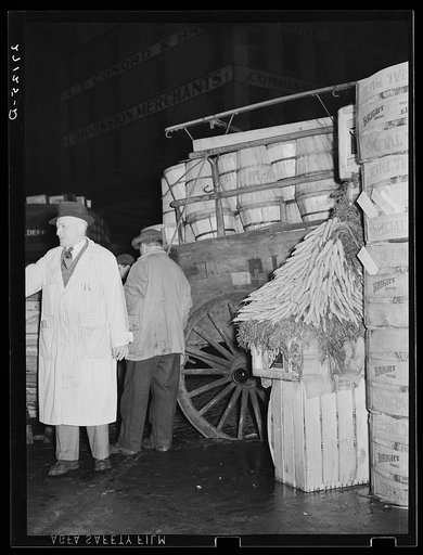 Commission merchant at Washington Market, New York City