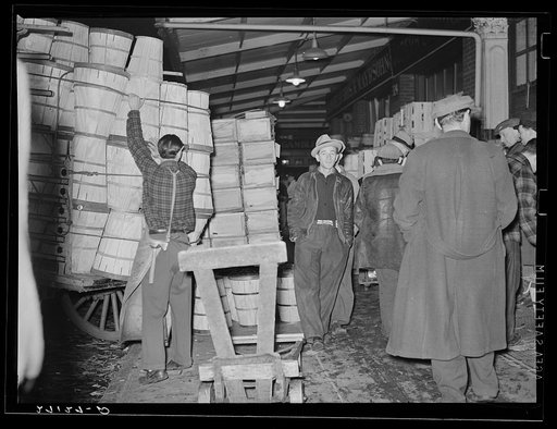Commission merchants at Washington Market, New York City