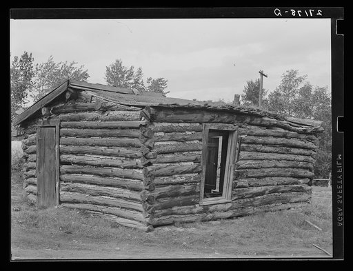 Abandoned home of a gold prospector. Pony, Montana