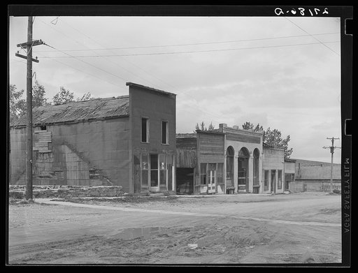 Abandoned stores. Pony, Montana