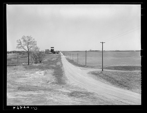 Untitled photo, possibly related to: Rural road near Fargo, North Dakota