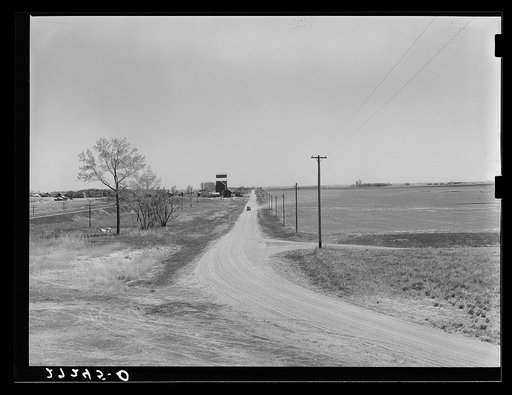 Rural road near Fargo, North Dakota
