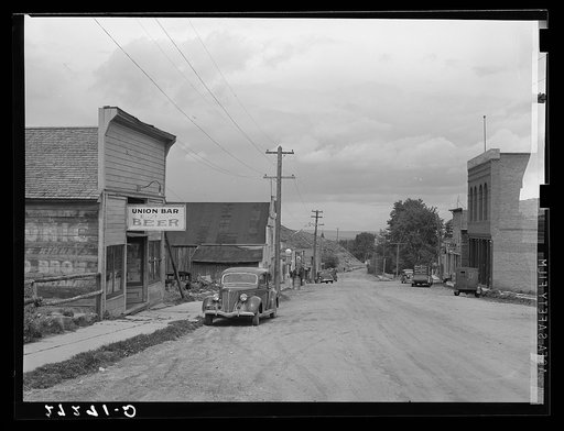 Main street. Pony, Montana
