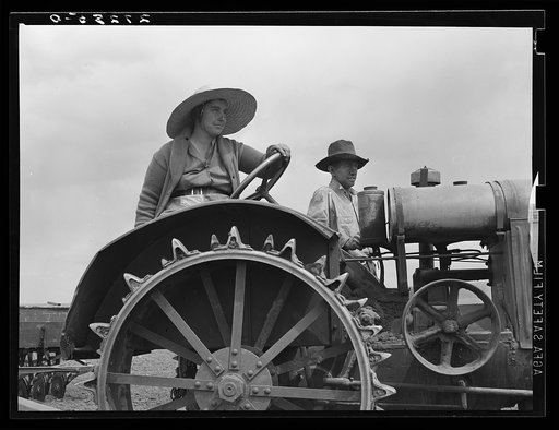 Farmer and wife. Fairfield Bench Farms, Montana