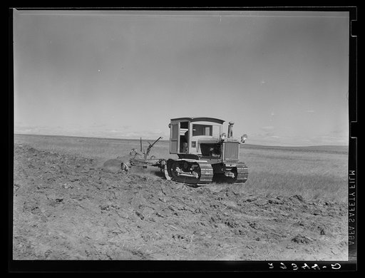 Untitled photo, possibly related to: Plowing the prairie. Cascade County, Montana