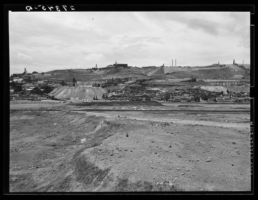 Untitled photo, possibly related to: Copper mine and miner's homes. Meaderville, Montana
