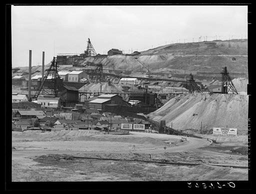 Untitled photo, possibly related to: Copper mine and miner's homes. Meaderville, Montana