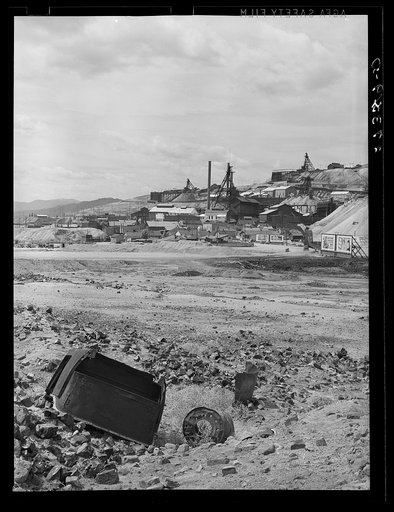 Untitled photo, possibly related to: Copper mine and miner's homes. Meaderville, Montana