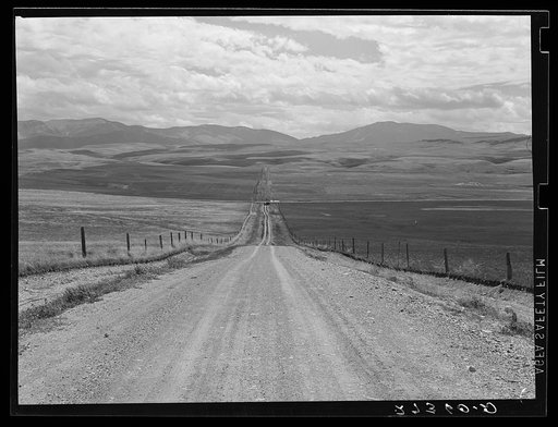Rural road. Cascade County, Montana