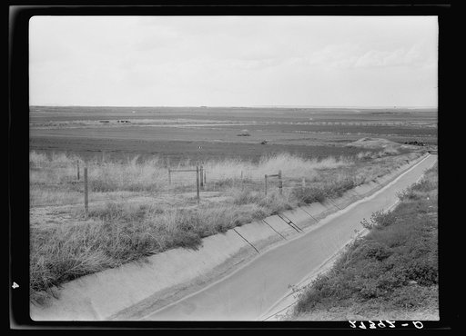 Irrigation ditch. Fairfield Bench Farms, Montana