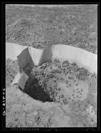 Trap for Mormon crickets. Big Horn County, Montana