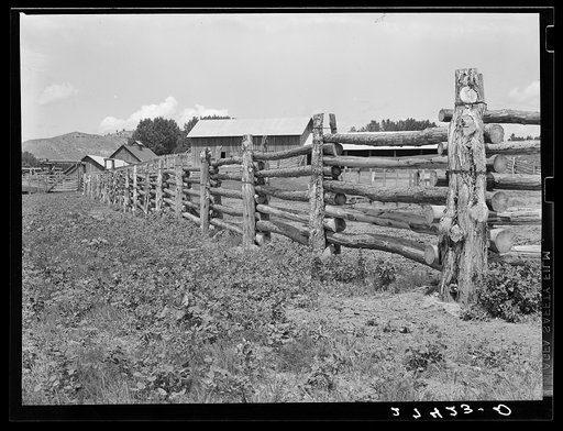 Corral fence. Quarter Circle 'U' Ranch. Montana