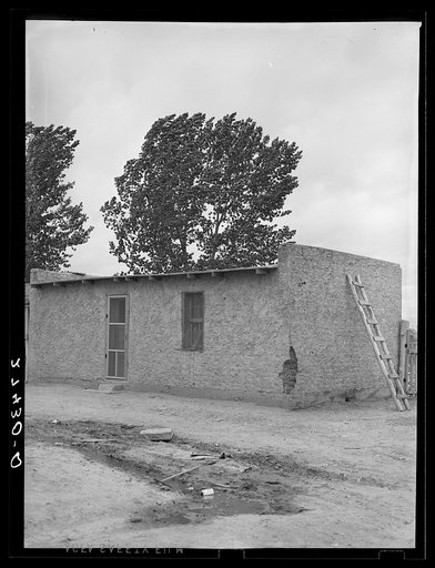 Abode houses for sugar beet workers. Hysham, Montana