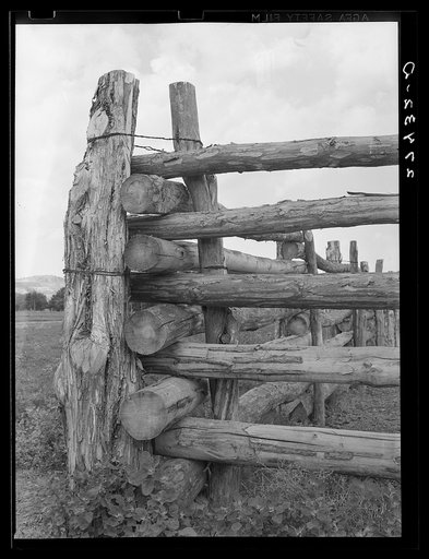 Detail of corral fence. Quarter Circle 'U' Ranch, Montana