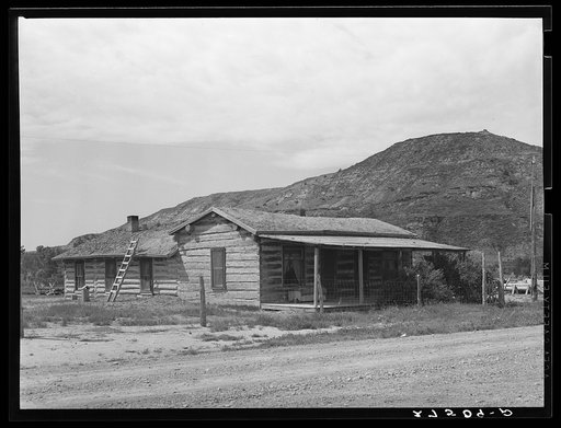 House with sod roof. Birney, Montana