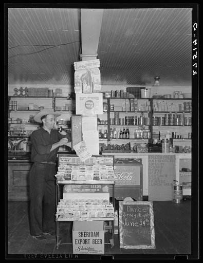 Interior of general store. Birney, Montana