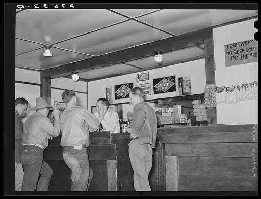 Men at bar. Birney, Montana
