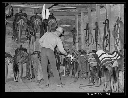 Saddle room. Quarter Circle 'U' Ranch, Montana