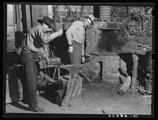 Blacksmith shop. Quarter Circle 'U' Ranch, Montana