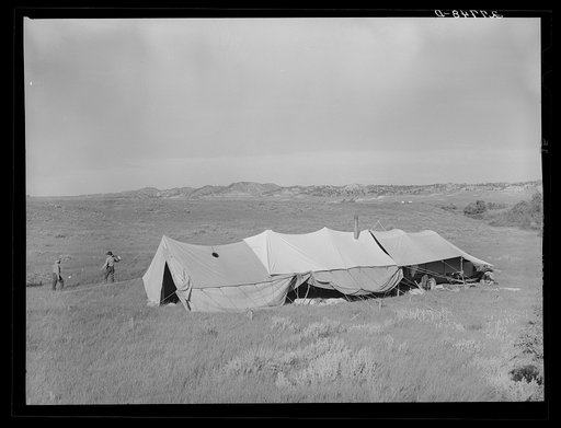 Quarter Circle 'U' Roundup camp. Big Horn County, Montana