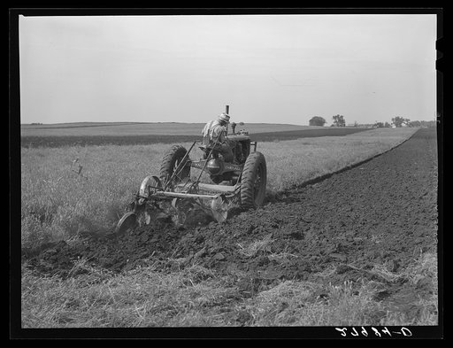 Untitled photo, possibly related to: Plowing. Story County, Iowa