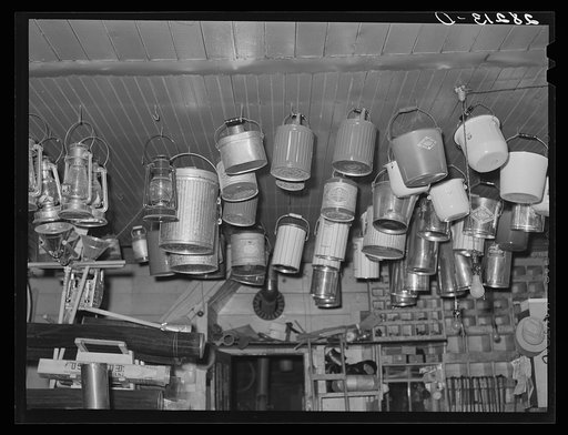 Ceiling of hardware store. Grundy Center, Iowa