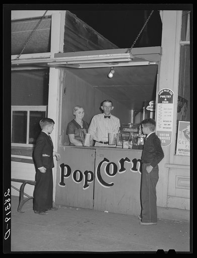 Popcorn stand. Grundy Center, Iowa