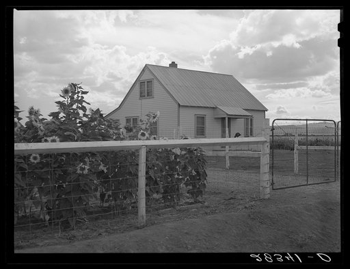 Resettlement project home. San Luis Valley Farms, Colorado