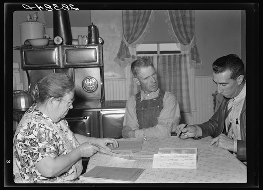 Mr. and Mrs. Milton Robinson with FSA (Farm Security Administration) supervisor. Weld County, Colorado