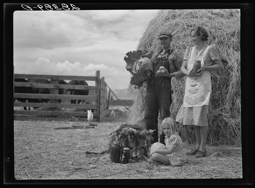 Untitled photo, possibly related to: Mr. and Mrs. Howard Crowder and daughter, resettlement clients. San Luis Valley, Colorado