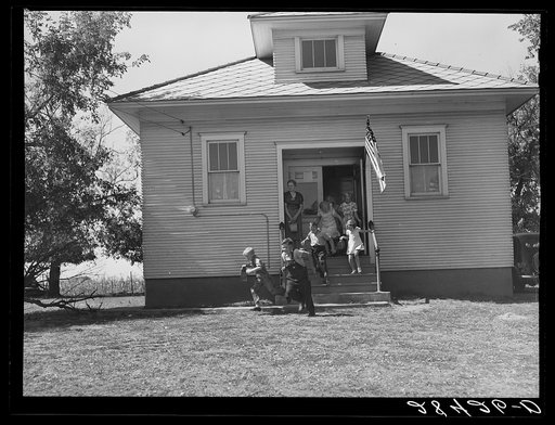School is out for lunch. Grundy County, Iowa