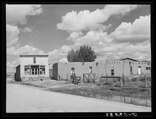 General store and adobe houses. San Pablo, Colorado
