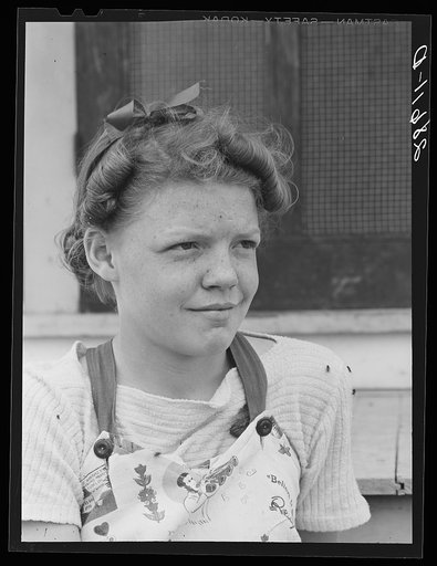 Margaret Beede, daughter of resettlement farmer. Western Slope Farms, Colorado