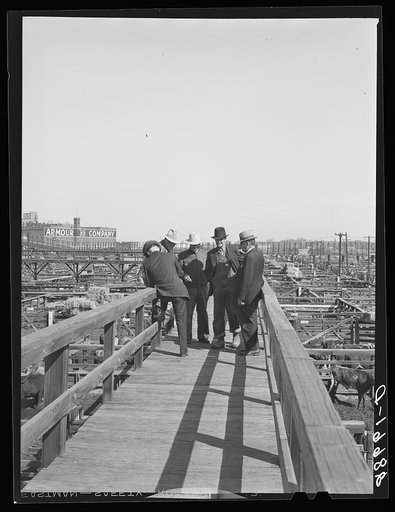 Ranchers at stockyards. Denver, Colorado