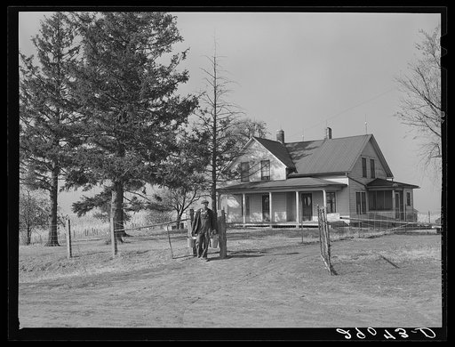In the spring of '37, Fred Maschman was a rehabilitation client. In the spring of '39, he bought a new farm with FSA (Farm Security Administration) help. Iowa County, Iowa